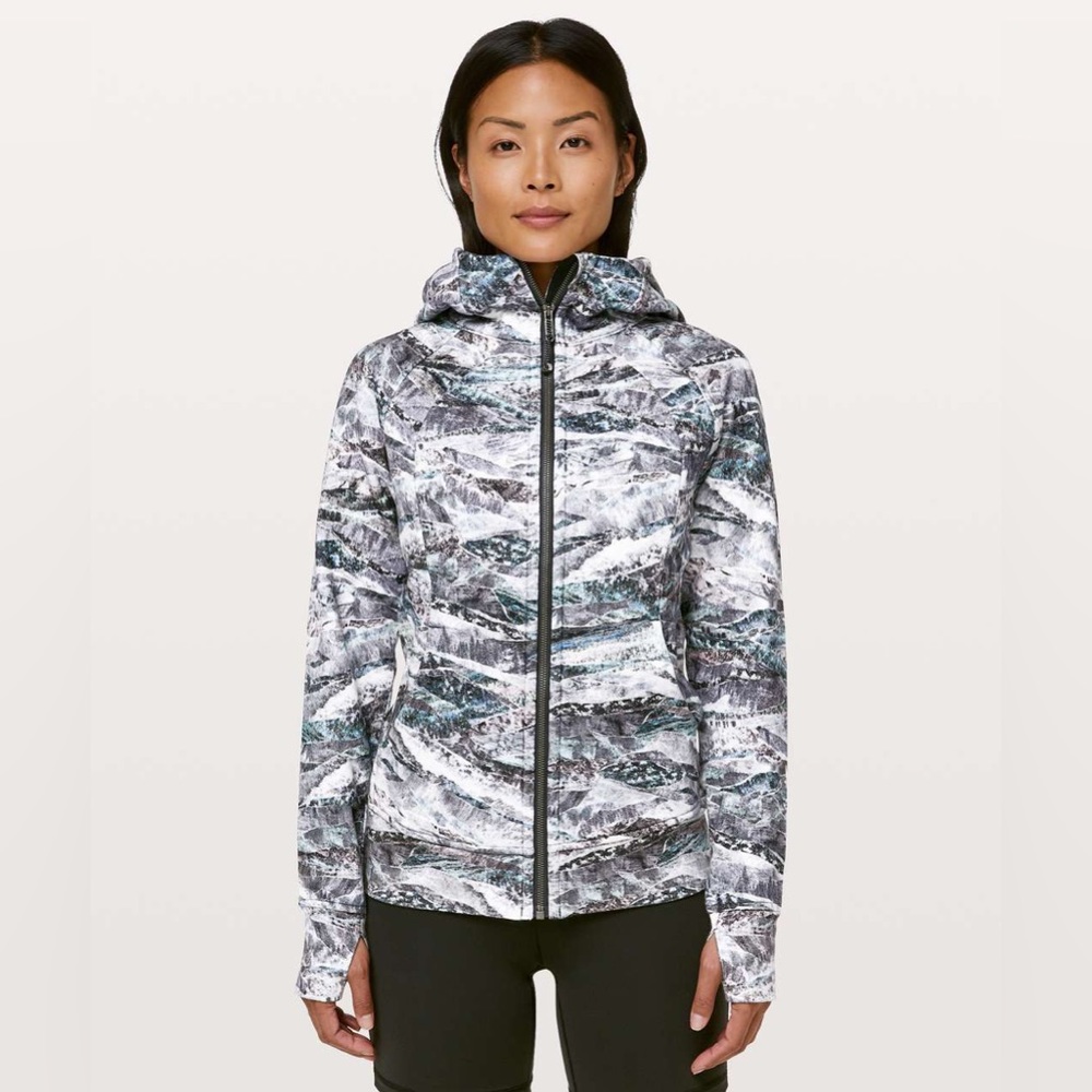 Lululemon Scuba Hoodie Light Cotton Fleece in Springscape Multi Size 2